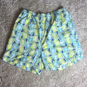 Nat Nast Mens Lined Polyester Swim Trunks XL